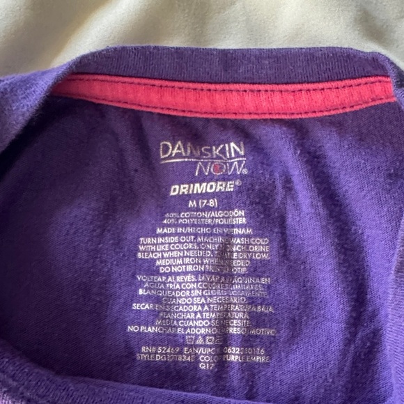 Danskin Now Kids Tee in Purple with Colorful Graphic - Picture 2 of 3